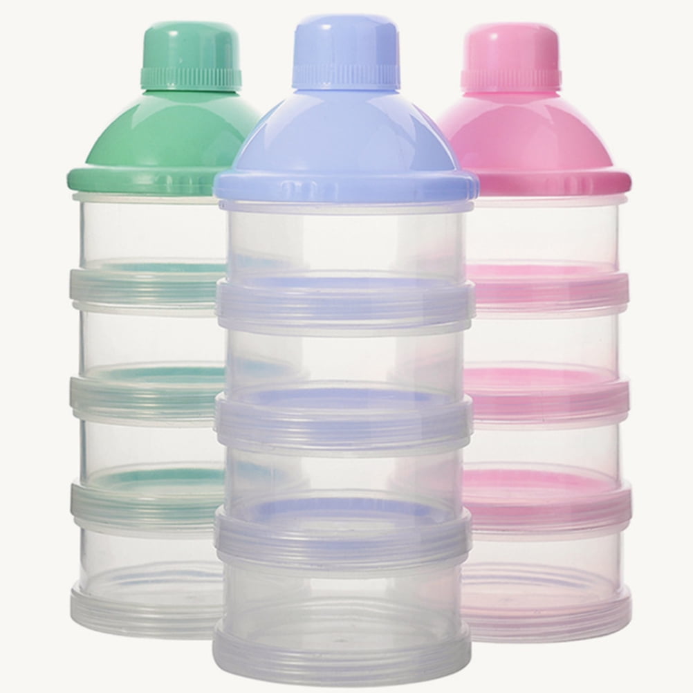 Baby Snack Storage Box Baby Milk Powder Dispenser Plastic 4 Layer Snack