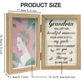 thumbnail image 2 of 1 Box Loss of Grandmother Folding Photo Frame 6x4 Wood 2 Vertical Visual Window Bereavement Picture Frames with Paper Affection Message Card Memorial Gift Photo Frame for Loss of Grandma, 2 of 7