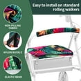 thumbnail image 5 of AMQTSLM Universal Rollator Walker Seat and Backrest Covers, Rollator Walker Accessories, Removable & Washable Roller Walker Seat Cushion and Rollbar Cover for Seniors, Tropical, 5 of 6