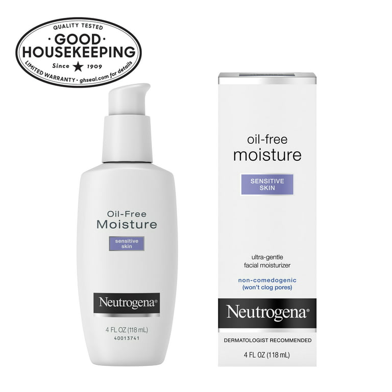lække Myrde rulletrappe Neutrogena, Oil Free Moisture, Ultra-Gentle Face Moisturizer, Sensitive  Skin Care, 4 fl oz (118 ml) - Walmart.com