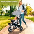 thumbnail image 4 of Triciclo para Bebe Triciclo Montable De 4 A 10 Años Carriola Montable con Sombrilla para Sol Silla Ajustable Carrito de Paseo Transformable Plegable Triciclo Infantil, 4 of 8