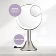 thumbnail image 2 of Conair Lighted Makeup Mirror, LED Vanity Mirror, 1X/10X Magnifying Mirror with Handheld Feature, Corded or Cordless in Brushed Nickel, 2 of 10