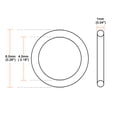 thumbnail image 2 of Uxcell Silicone O-Rings 6.5mm OD, 4.5mm Inner Diameter, 1mm Width, Seal Gasket Red 50pcs, 2 of 3
