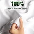 thumbnail image 2 of Sonoro Kate 100% Organic Cooling Bamboo Sheets, King Sheet Set 4-Piece with 16" Deep Pocket, Silky Smooth Luxury Bed Sheets, White, 2 of 7