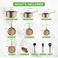 thumbnail image 3 of NutriChef 14Pc Nonstick Cookware Set, Pots and Pan Set, Induction Cookware Set- w/Saucepan, Frying Pans, Cooking, Dutch Oven Pot, Lids, Utensils, Strainer, 3 of 7