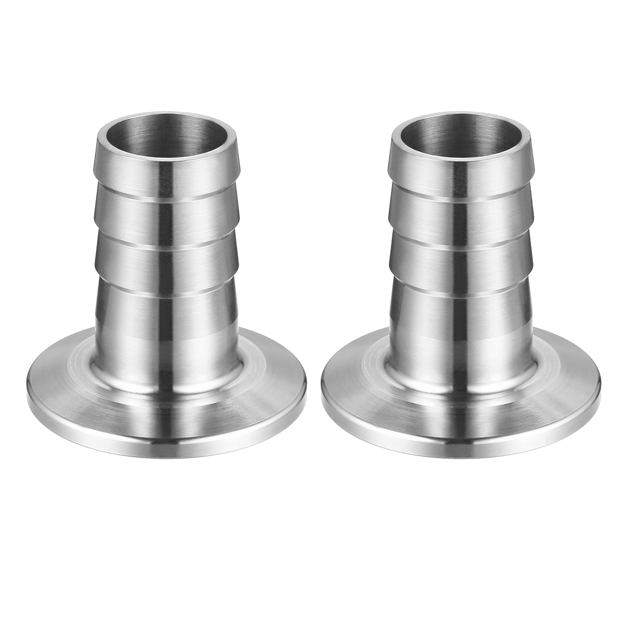 2 Pcs 304 Stainless Steel KF25 Flange to 20mm Rubber Hose Barb Adapter