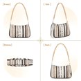 thumbnail image 7 of FORMRS Womens Shoulder Bag with Chain Strap Clutch Purse Cute Tote Handbag, Brown Abstract Stripes, 7 of 7