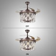 thumbnail image 3 of AFANQI Modern Invisible Retractable Chandelier Fan with LED 3 Light for Bedroom, Living Room, 3 of 9