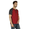 thumbnail image 2 of Inkmeso T-Shirts à Manches Courtes Raglan en Coton Léger Unis T-Shirt Classique Henley pour Hommes, 2 of 7