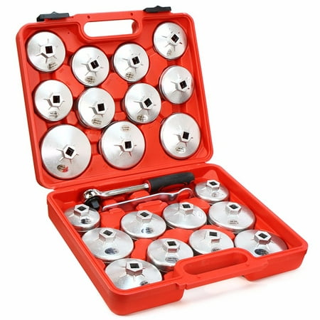 Stark 23PC Aluminum Alloy Cup Type Oil Filter Cap Socket Wrench Set Removal Tool Set (Best Oil Filter Removal Tool)