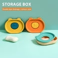 thumbnail image 2 of Cartoon Bear Soap Box Double-Layer Draining Soap Storage Holder for Bathroom, 2 of 6