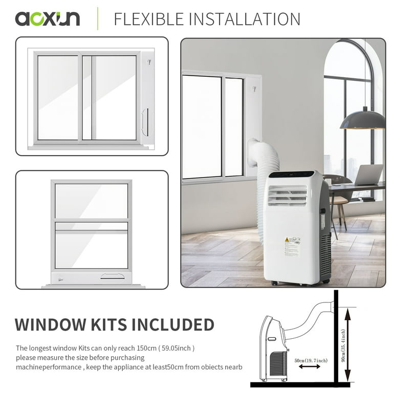 Aoxun 11500 BTU Portable Air Conditioner with 4-in-1 AC