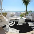thumbnail image 6 of Addison Rugs Chantille Indoor/Outdoor Transitional Floral Black Washable Round Rug, 8' x 8', 6 of 6