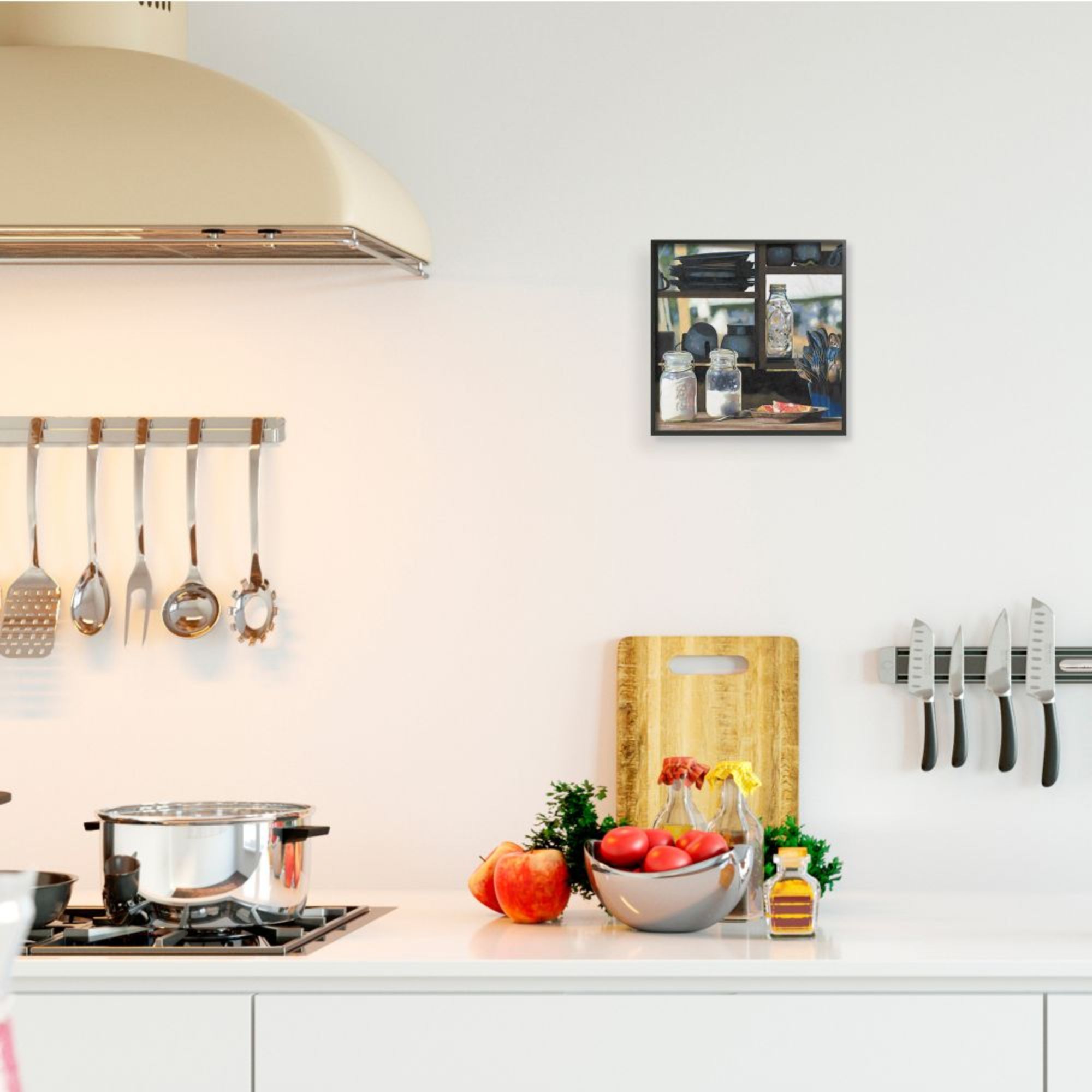 Stupell Industries Realistic Kitchen Shelf Still Life Morning Painting Design by Heide Presse