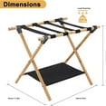 thumbnail image 2 of golytefs Bamboo Luggage Rack Foldable Suitcase Stand with Nylon Straps Suitcase Holder, 2 of 9
