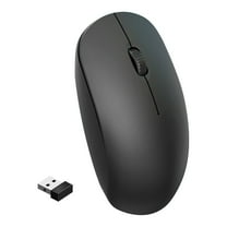 UHUYA Wireless Mouse 2.4G Wireless Mute Bluetooth Mouse Laptop Office Business Mouse Black