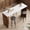 Vintage Walnut + Jazz White, variant on Panapinka Bar Table for 4-6 People, 55” Long Counter Height Pub with Extra Thickened Tabletop, Modern Rectangular Home Bar Coffee Unit for Kitchen, Dining Room, Balcony, Living Room, Basement