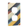 thumbnail image 2 of Yayeee Duplex Wall Plate 1-Gang 4.5"x2.7" Home Receptacle Light Switch Decorative Outlet Cover, Retro Colorful Stripes, 2 of 7