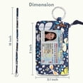 thumbnail image 4 of Zip ID Case with Lanyard - Badge ID Holder Wallet with Zipper - Cotton (Flutter-2), 4 of 7