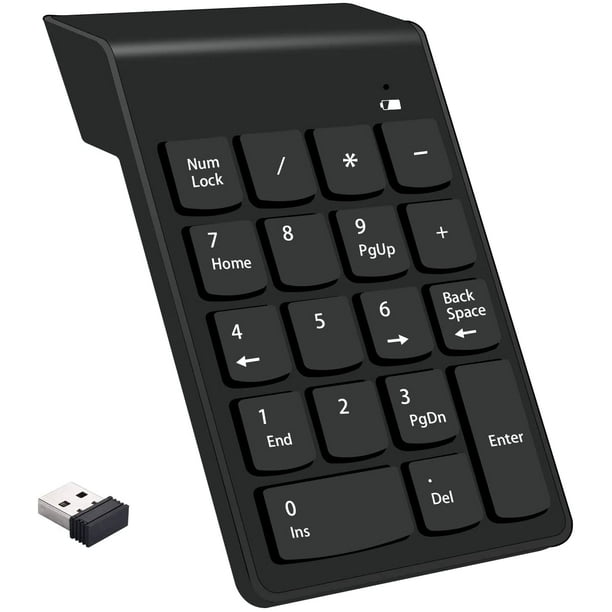Clavier numérique USB 2.4G Pavé numérique sans fil Mini clavier numérique  18 touches –