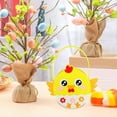 thumbnail image 6 of yulier Easter Basket for Kids, DIY Felt Easter Gift Basket, Easter Egg/Chick/Bunny Shaped Candy Bag Gift Bag with Handle, Small Easter Storage Basket, 6 of 6