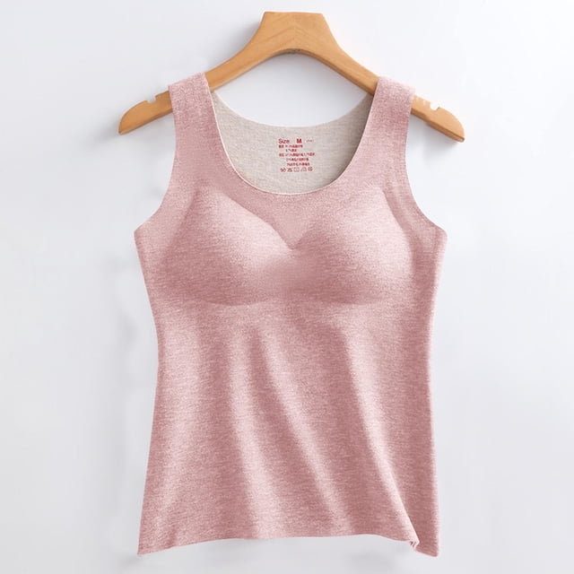 RXIRUCGD Mode Femme Coussin Chauffant Chaud Col Rond Uni (Rose, Taille : m)