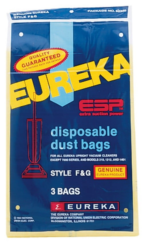 3 Eureka Genuine Upright F&g Vacuum Cleaner Dust Bags 52320b Disposable for sale online 
