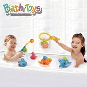Bath Toys Fishing Set Pool Bath Fun Time Bathtub Tub Toy for Toddlers Kids Infant Girls Boys Age 1 2 3 4 5 6 Years Old