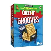Cheez-It Grooves Zesty Cheddar Ranch Cheese Crackers, Crunchy Snack Crackers, 9 oz