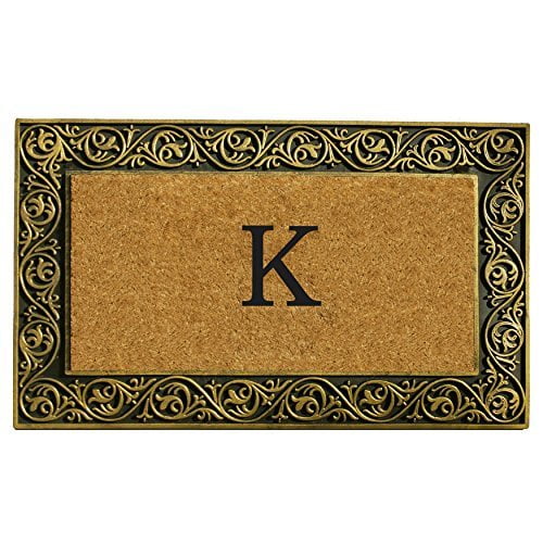 Home & More 10001GOLDK Prestige Or Monogramme Paillasson (Lettre K)