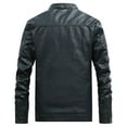 thumbnail image 2 of Allthemen Mens Regular Fit Stand Collar Thickened Daily Leather Jacket zhangyuxiang LED, 2 of 2
