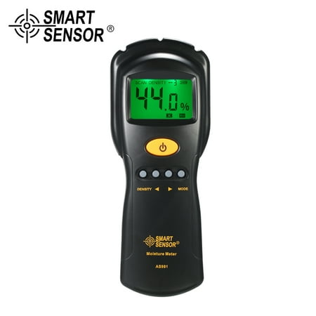 SMART SENSOR Professional Handheld Mini Wood Moisture Meter Digital LCD Lumber Damp Meter Moisture Content Detector Tester 2%～70%