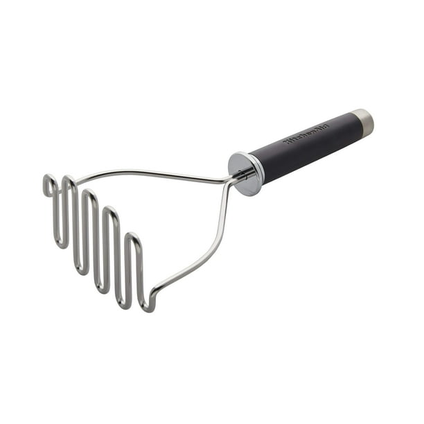 Masher KitchenAid Gourmet, acero inoxidable, 26 cm, color negro