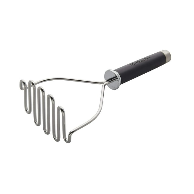 Masher KitchenAid Gourmet, acero inoxidable, 26 cm, color negro