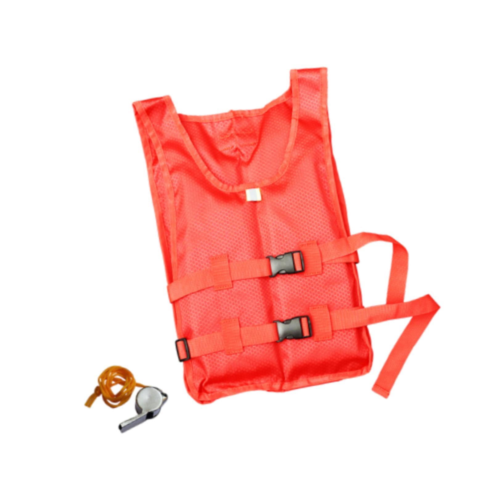 QccHieUs Life Jacket Paddle Vest for Adults Lightweight Adjustable Foldable Life Vest for Red