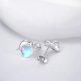 thumbnail image 3 of Aretes Miow Cat Moonstone Plata .925 azul cielo, 3 of 5