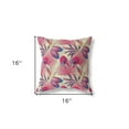 thumbnail image 4 of 16â€ Pink Yellow Tropical Indoor Outdoor Throw Pillow, 4 of 4