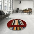 thumbnail image 4 of Ahgly Company Machine Washable Indoor Rectangle Contemporary Tomato Red Area Rugs, 7' x 10', 4 of 7