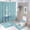 style-1121, variant on 4 Piece Decor Shower Curtains Sets with Rugs Toilet Lid Cover And Bath Mat Blue And White Anchor Waterproof Durable Bathroom Decor Shower Marine Ocean Boat Ship Equipment for Bathtub Decor