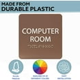 thumbnail image 2 of ADA CENTRAL SIGNS - 6" X6" Computer Room Sign - ADA Compliant Tactile Graphics Grade 2 Braille Text Acrylic Door Wall Sign - Server Data Center, IT Equipment Management, Networking software Room Sign, 2 of 7