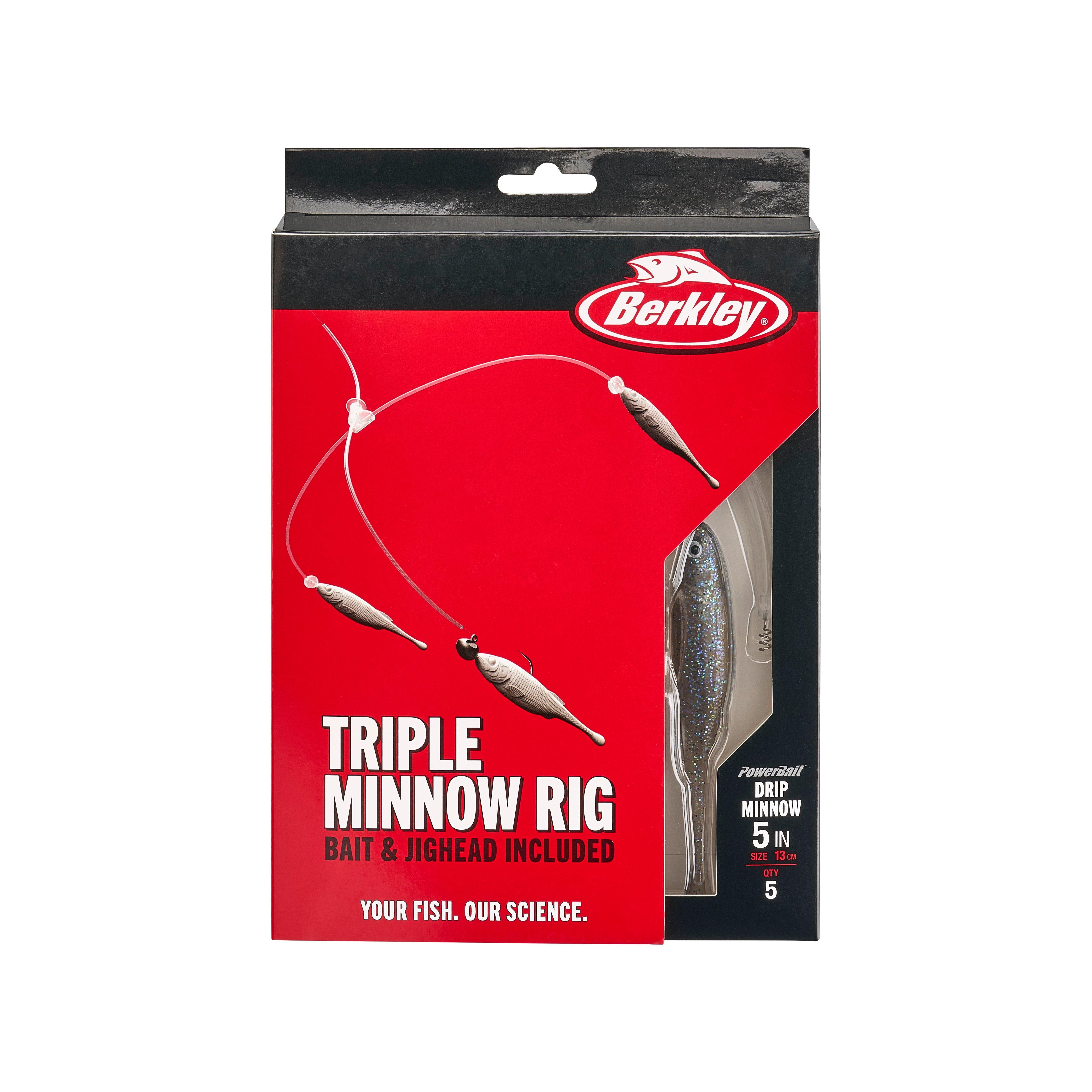 Berkley Triple Minnow Rig Kit, 5in, Electric Shad