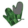 thumbnail image 5 of Hirioo Natural Green Leaves for Silicone Oven Mitts for BBQ, Baking, Cooking, Set of 2, Heat Resistant 260℃, Non-Slip Kitchen Essentials, 5 of 6
