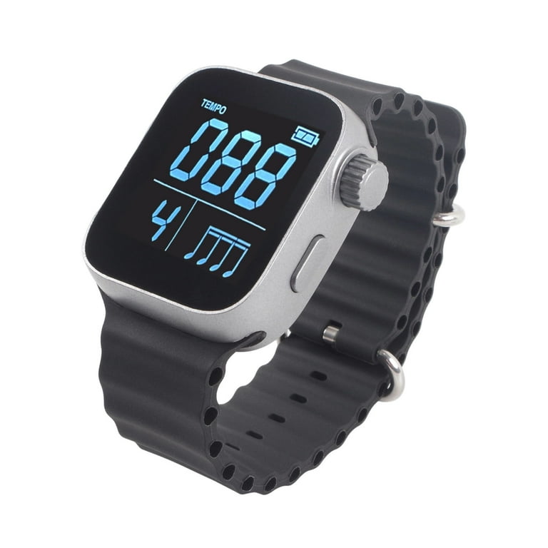 YYUZH Vibrating Metronome Watch, Adjustable 40-240 BPM Quiet Wearable Timer  for Music Practice and Fitness Training, with Silicone Strap and Long  Battery Life