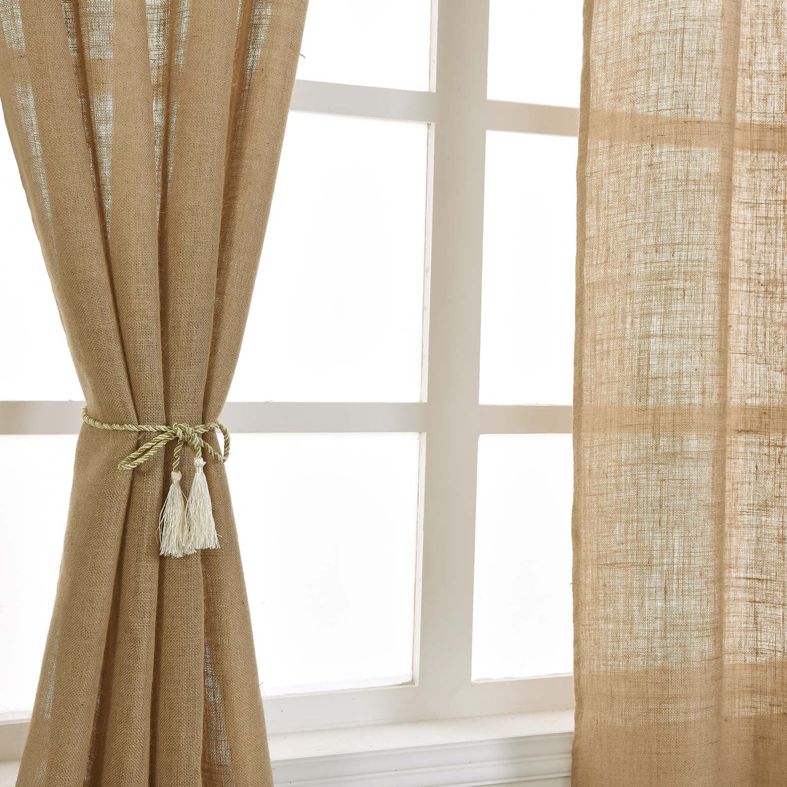 Balsacircle 52 X 96 Inch Natural Burlap Window Drapes Curtains 2 Panels Home Decor Party Decorations Walmartcom Walmartcom Balsacircle 52 X 96 Inch Natural Burlap Window Drapes Curtains 2 Panels Home Decor Party Decorations Walmartcom Walmartcom