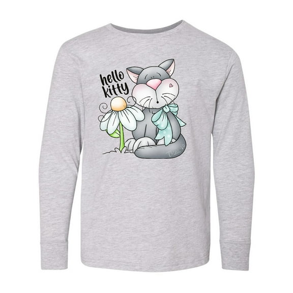 Inktastic Hello Kitty Cat Long Sleeve Youth T-Shirt