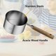 thumbnail image 2 of Stainless Steel Dog Food Scoop with Two-Pack Measuring-Cup: 1CUP and 1/4CUP-Perfect for Precise Pet Mealtime Portioning, 2 of 5