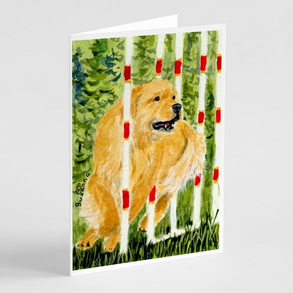 Golden Retriever Greeting Cards and Envelopes Pack of 8