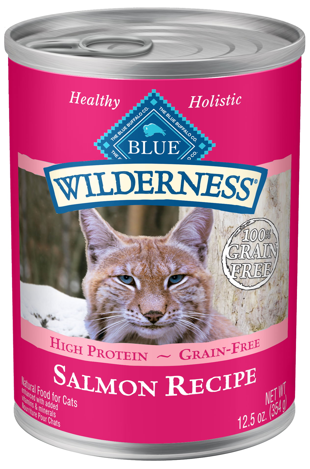 Blue Buffalo Wilderness Salmon High Protein Grain Free Wet Cat Food, 12