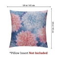 thumbnail image 4 of BANET Pink Blue Flowers Pillowcase for Hair and Skin, Pillow Cases Cover Hidden Zipper, Hypoallergenic Pillow Cases Set of 2 24x24in, 4 of 7