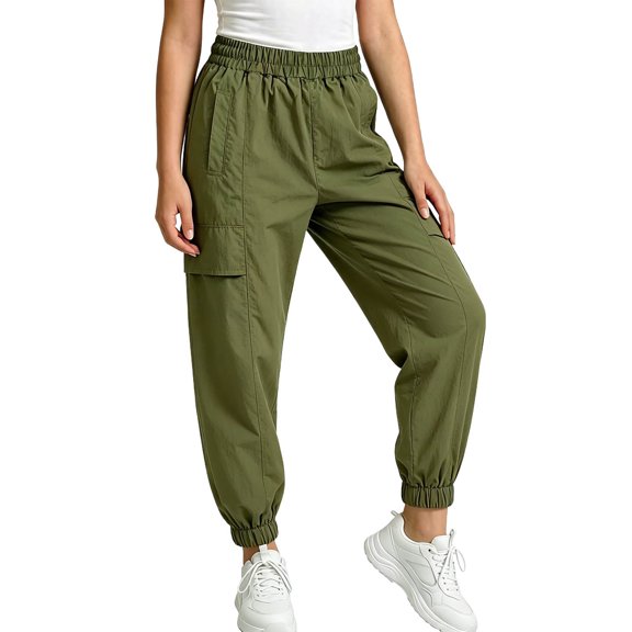 PADFRYBK Cargo Sweatpants For Kids Solid Color Long Pants Elastic Waist Joggers With Side Pockets Sports Sweatpants 5-15 Years
